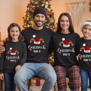 4 Pack of Ugly Christmas Black Long Sleeve Tees for $75